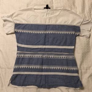 JCrew ruffle sleeve bohemian style Shirt Sz XXS